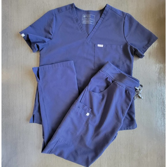 Figs Other - Figs Scrub Set in Color Navy Top/Bottoms Size Regular Medium